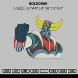 Goldorak Embroidery File 6 sizes