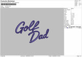 Dad Text 1406b Embroidery Machine Design File 6 sizes