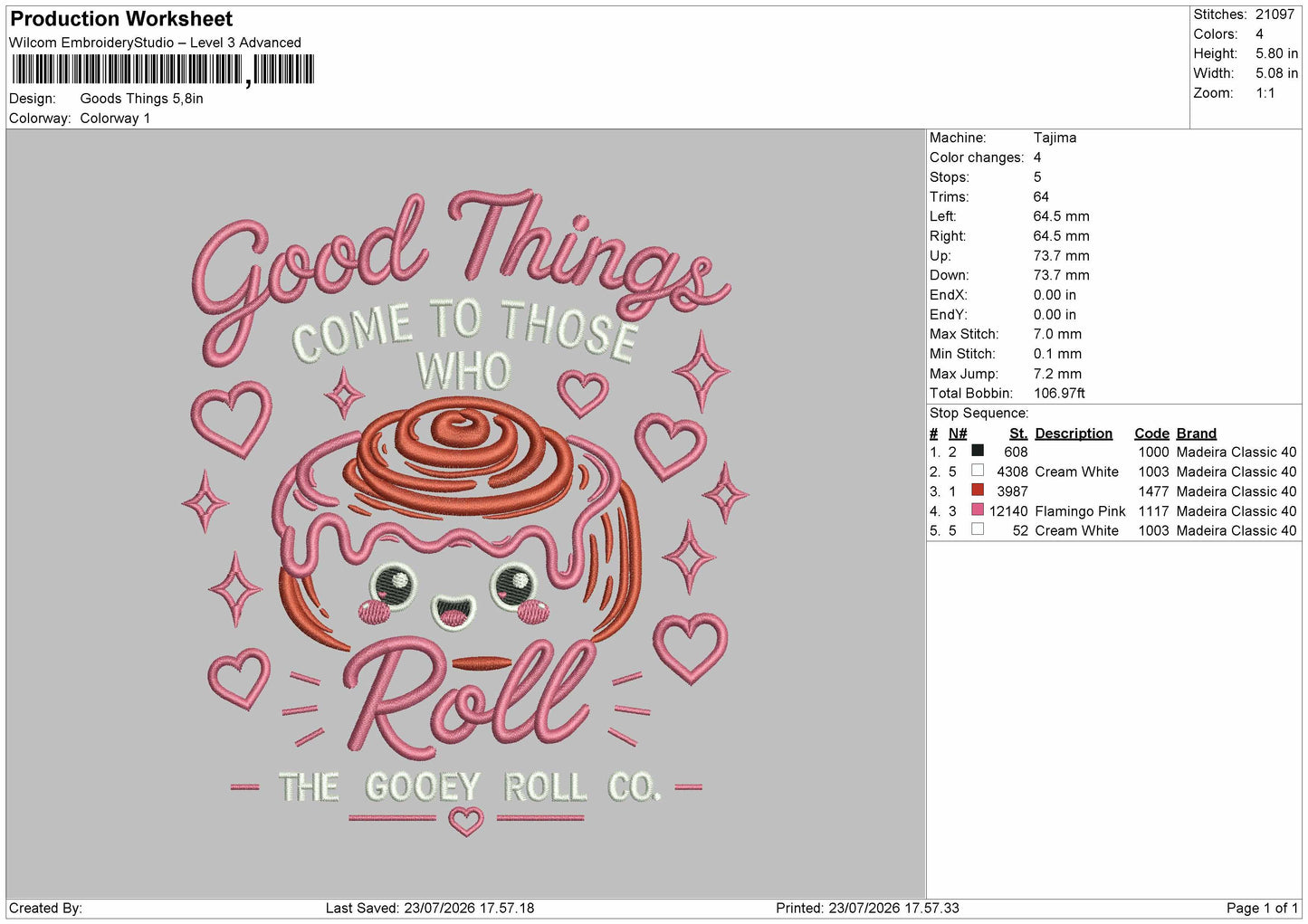 Good Text 2307 Embroidery Machine Design File 6 sizes
