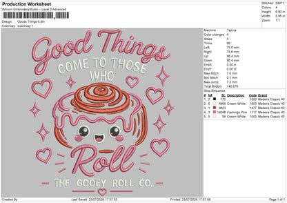 Good Text 2307 Embroidery Machine Design File 6 sizes
