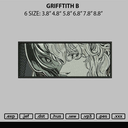 Griffith B Embroidery File 6 sizes