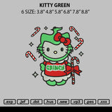 Kitty Green Embroidery File 6 sizes