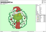 Grinch App 1911 Embroidery File 6 sizes