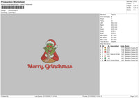 Grinchmass Embroidery File 6 sizes