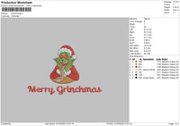 Grinchmass Embroidery File 6 sizes