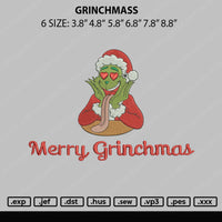 Grinchmass Embroidery File 6 sizes