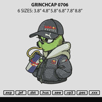 Grinchcap 0706 Embroidery File 6 sizes