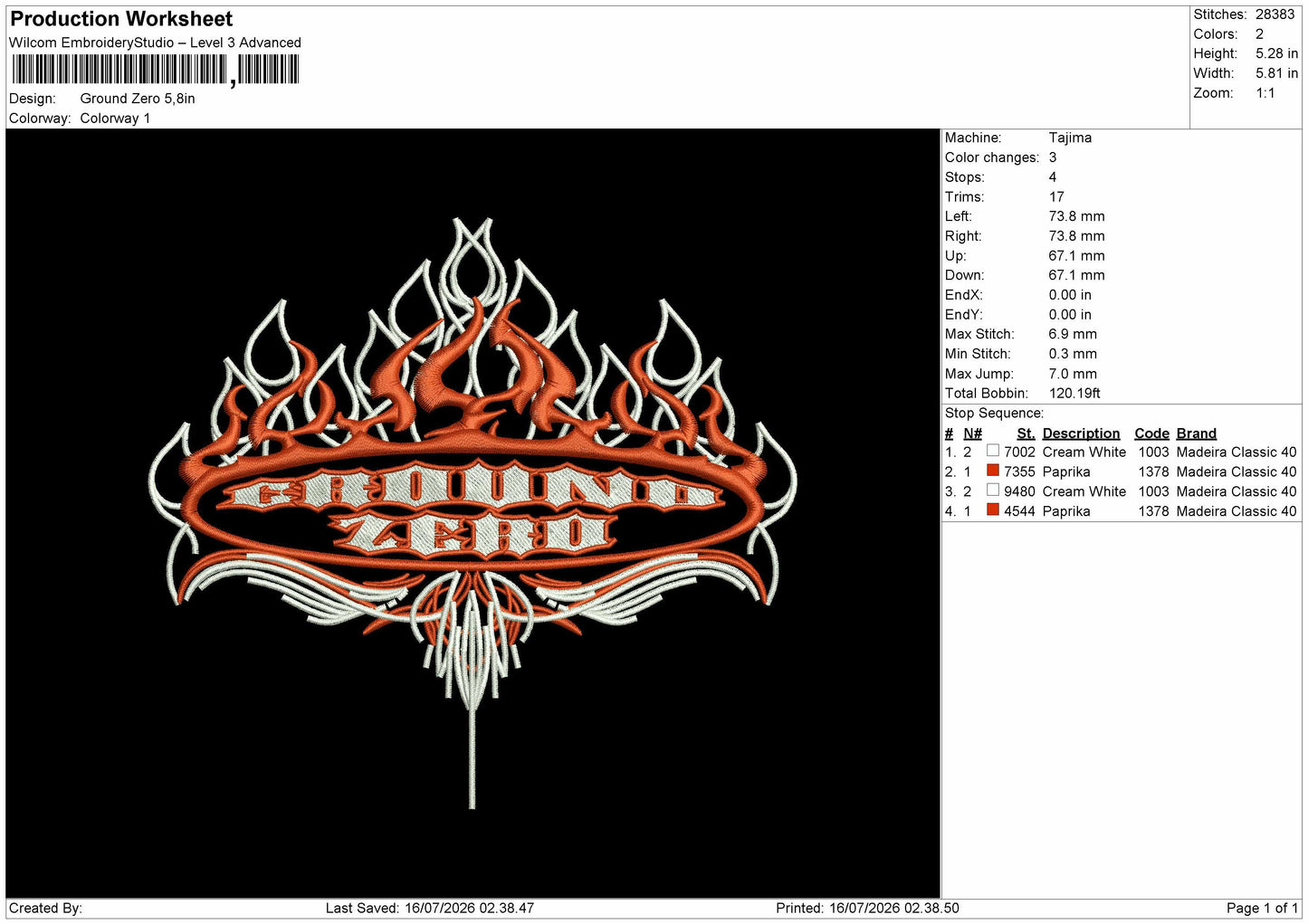 Ground Text Embroidery Machine Design File 6 sizes