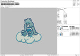 Bear Blue Embroidery File 6 sizes