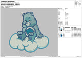 Bear Blue Embroidery File 6 sizes