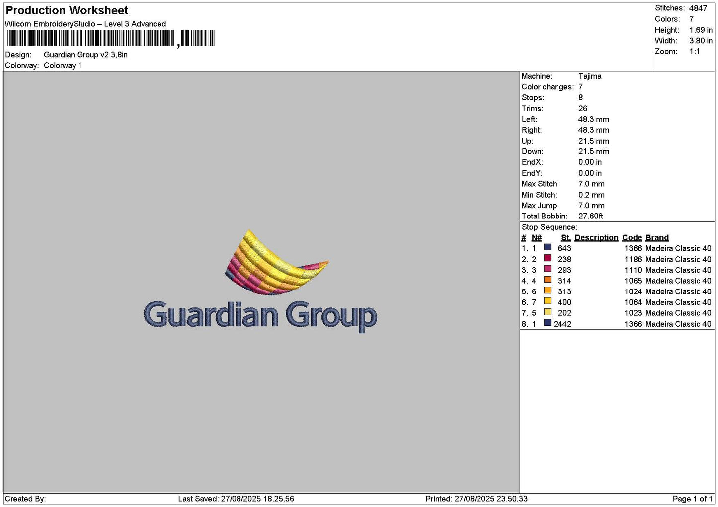 Guardiantext Embroidery 2 Files