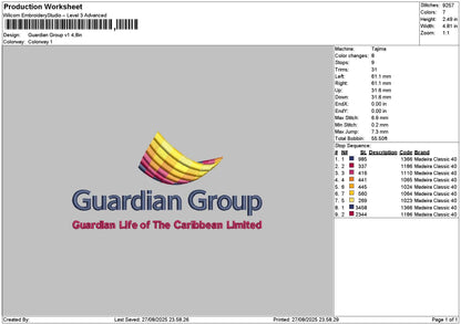 Guardiantext Embroidery 2 Files