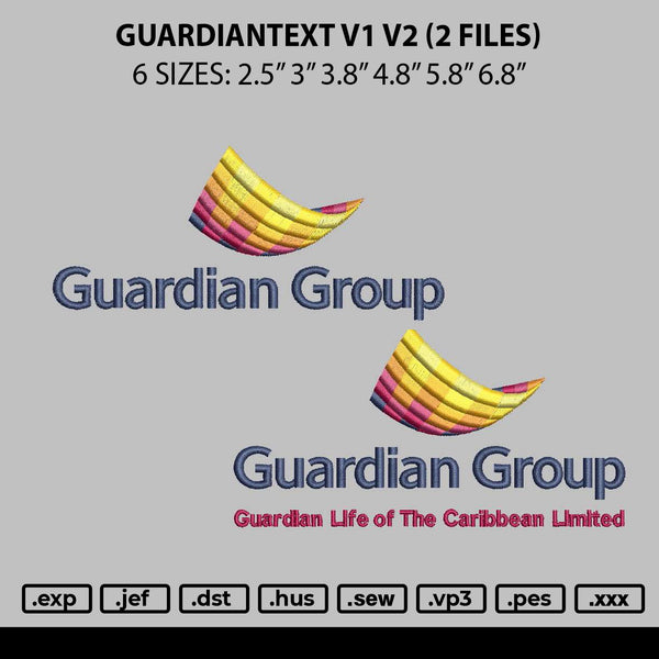 Guardiantext Embroidery 2 Files