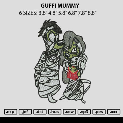 Guffi Mummy Embroidery File 6 sizes
