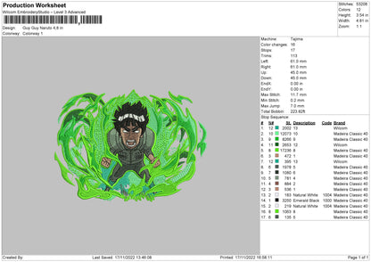 Guy Guy N Embroidery File 6 sizes