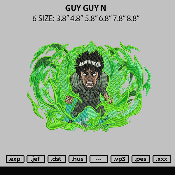 Guy Guy N Embroidery File 6 sizes