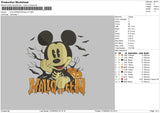 Halloween Mickey V2 Embroidery File 6 sizes