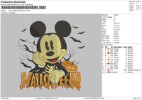 Halloween Mickey V2 Embroidery File 6 sizes