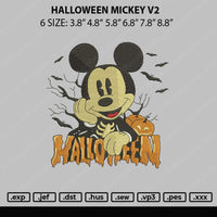 Halloween Mickey V2 Embroidery File 6 sizes