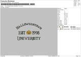 Halloweento Embroidery File 6 sizes