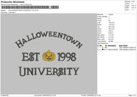 Halloweento Embroidery File 6 sizes