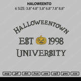 Halloweento Embroidery File 6 sizes