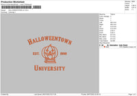 Halloween Town Embroidery File 4 sizes