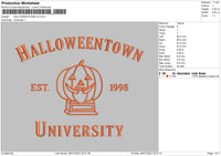 Halloween Town Embroidery File 4 sizes