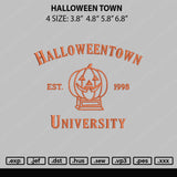 Halloween Town Embroidery File 4 sizes