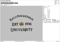 Halloweentown Embroidery File 5 sizes