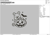 Halloween Winnie Embroidery File 5 sizes