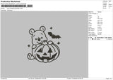 Halloween Winnie Embroidery File 5 sizes