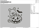 Halloween Winnie Embroidery File 5 sizes