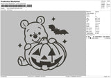 Halloween Winnie Embroidery File 5 sizes