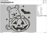 Halloween Winnie Embroidery File 5 sizes