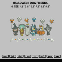 Halloween Dog Friends Embroidery File 6 sizes