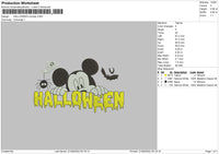 Halloween Mickey Embroidery File 5 sizes