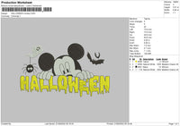 Halloween Mickey Embroidery File 5 sizes