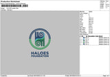 Haloestext Embroidery File 6 sizes