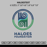 Haloestext Embroidery File 6 sizes