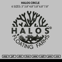 Halos Circle Embroidery File 6 sizes