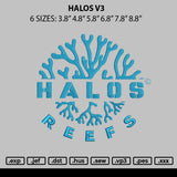 Halos V3 Embroidery File 6 sizes