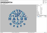Halos Gradient Embroidery File 6 sizes