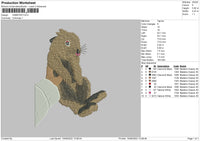 Hamster Embroidery File 4 size