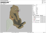 Hamster Embroidery File 4 size