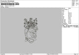 Hands Flower 2210 Embroidery File 6 sizes