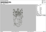 Hands Flower 2210 Embroidery File 6 sizes