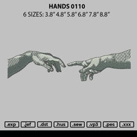 Hands 0110 Embroidery File 6 sizes