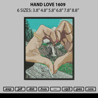 Hand Love 1609 Embroidery File 6 sizes