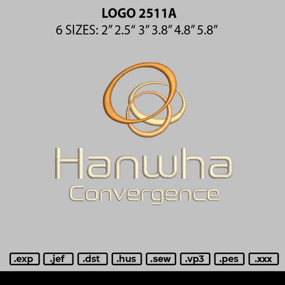 Logo 2511a Embroidery File 6 sizes